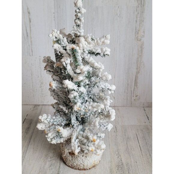 Vickerman snow pine christmas tree home decor - Picture 9 of 12